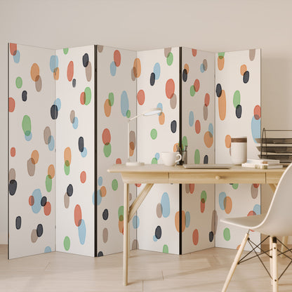 ENERGETIC SPOTS 6-Panel Room Divider