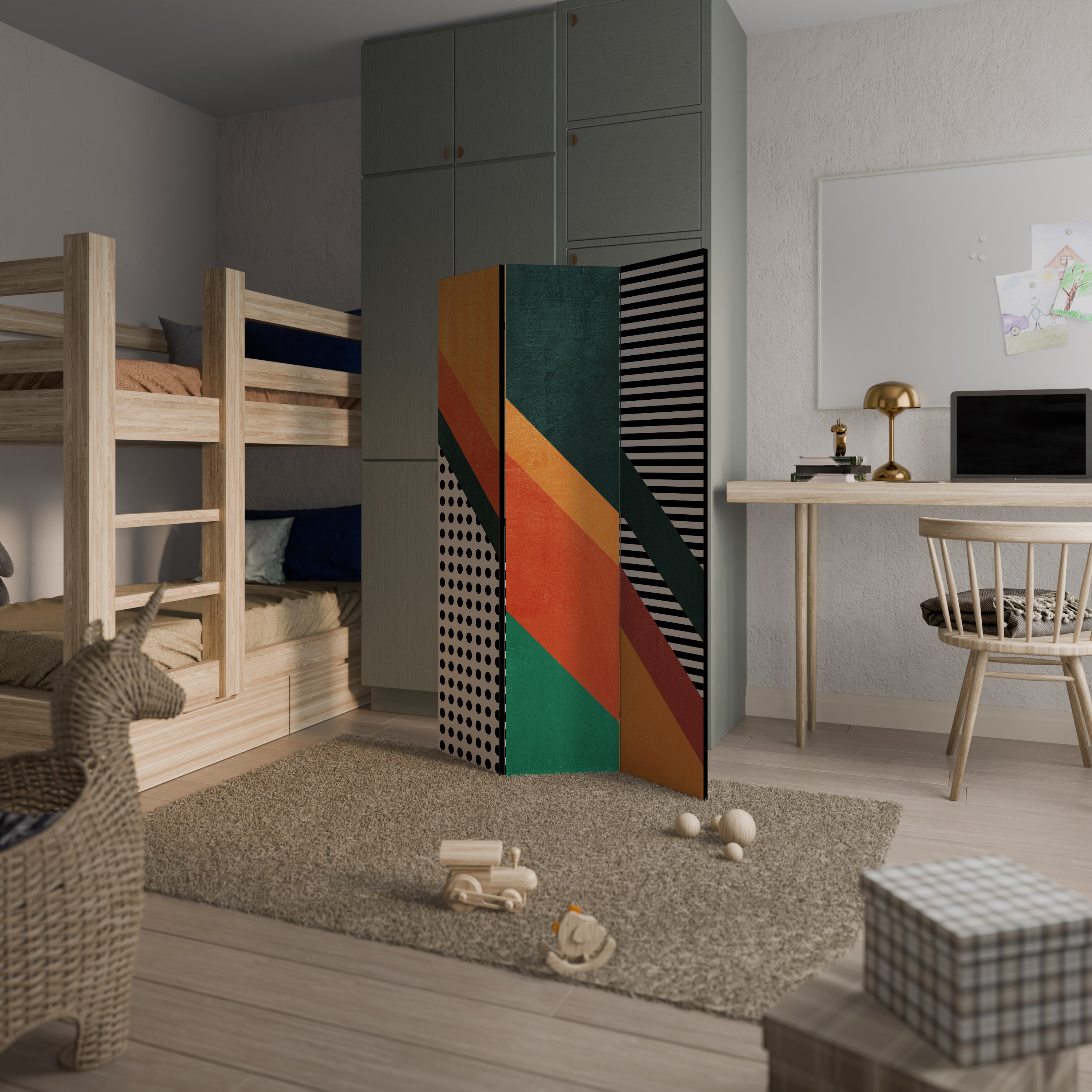 MAKESHIFT ARTISTRY 3-Panel Room Divider