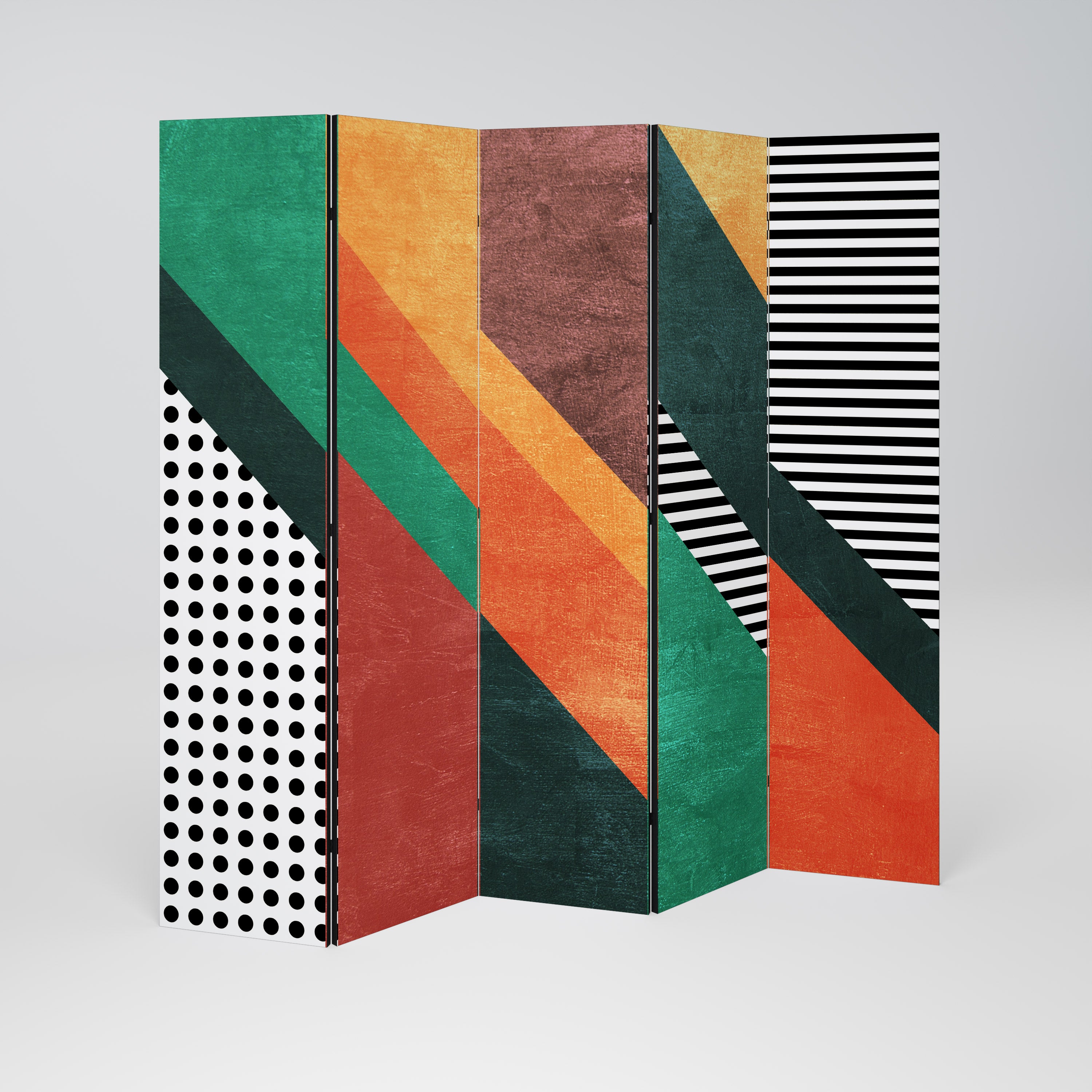 MAKESHIFT ARTISTRY 5-Panel Room Divider