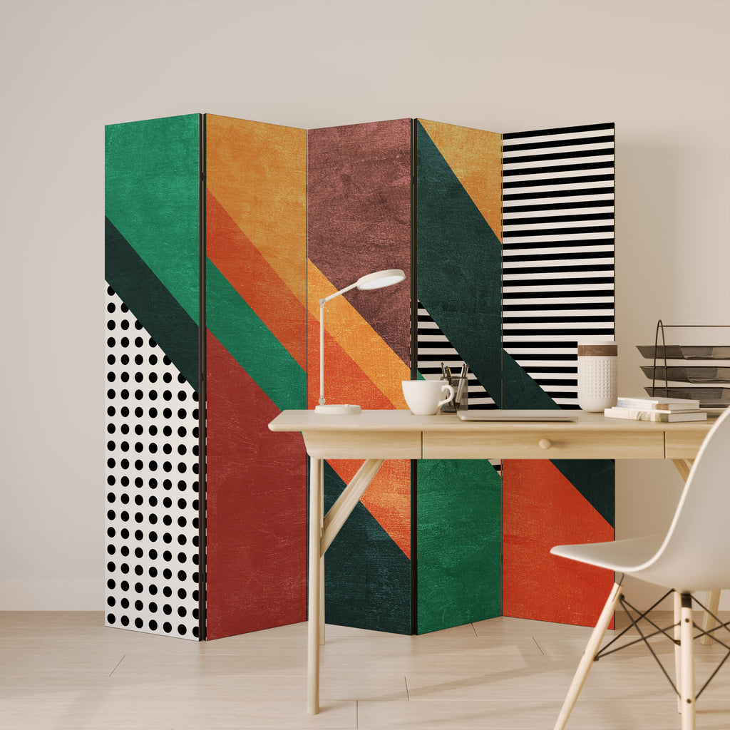 MAKESHIFT ARTISTRY 5-Panel Room Divider