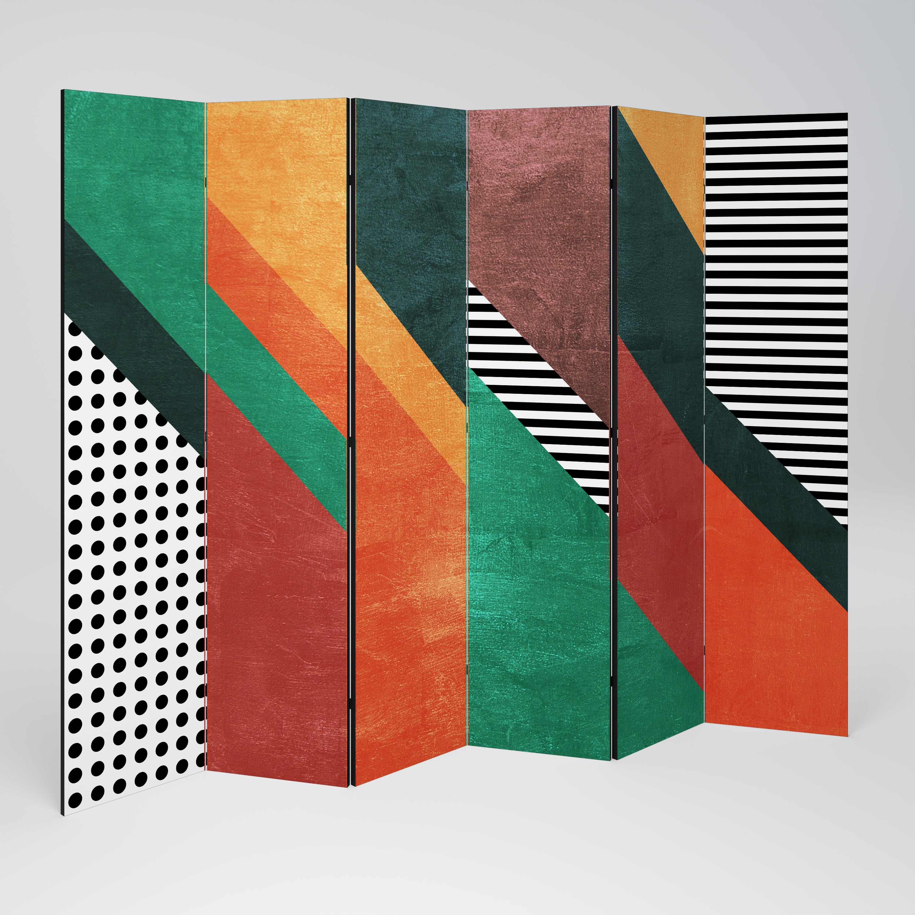 Biombo decorativo de 6 paneles MAKESHIFT ARTISTRY