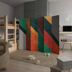 MAKESHIFT ARTISTRY Biombo Decorativo de 6 Paneles