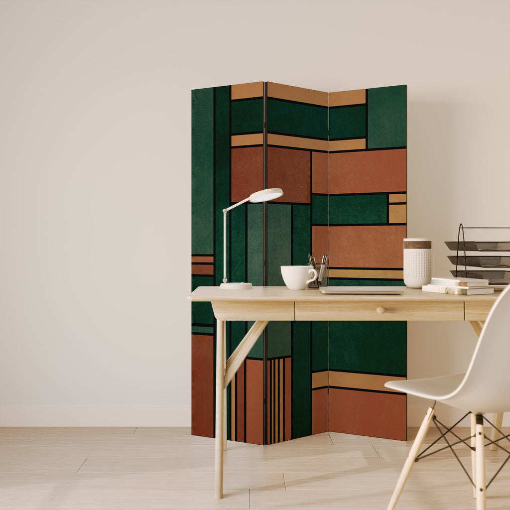 EARTHY FIGURES 3-Panel Room Divider