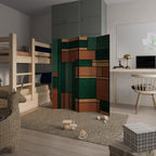 EARTHY FIGURES 4-Panel Room Divider