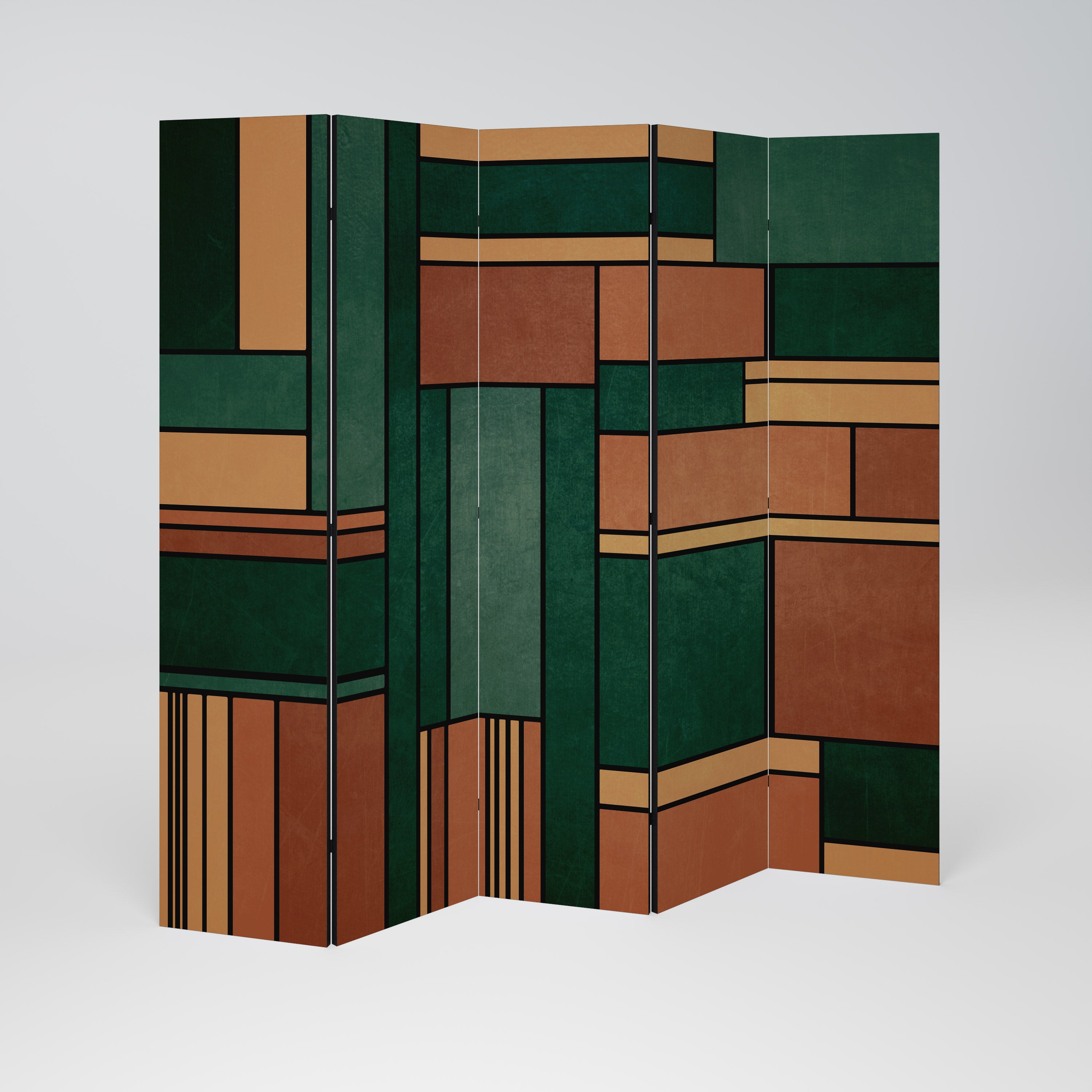 EARTHY FIGURES 5-Panel Room Divider