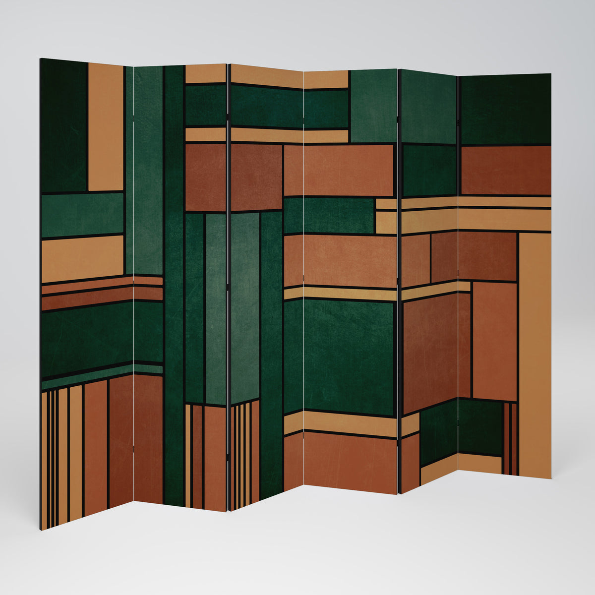 EARTHY FIGURES 6-Panel Room Divider