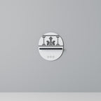 MYTHIC STITCH Oval Art Shelf In Black Finish