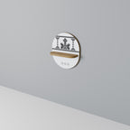 MYTHIC STITCH Estante Ovalado Decorativo en Efecto Roble