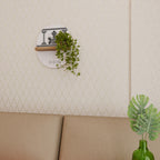 MYTHIC STITCH Estante Ovalado Decorativo en Efecto Roble