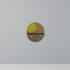 SUNSHINE PRAISE Estante Ovalado Decorativo en Acabado Negro