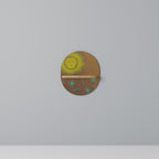 SUNSHINE PRAISE Estante Ovalado Decorativo en Efecto Roble