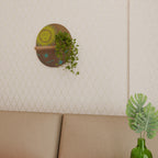 SUNSHINE PRAISE Estante Ovalado Decorativo en Efecto Roble