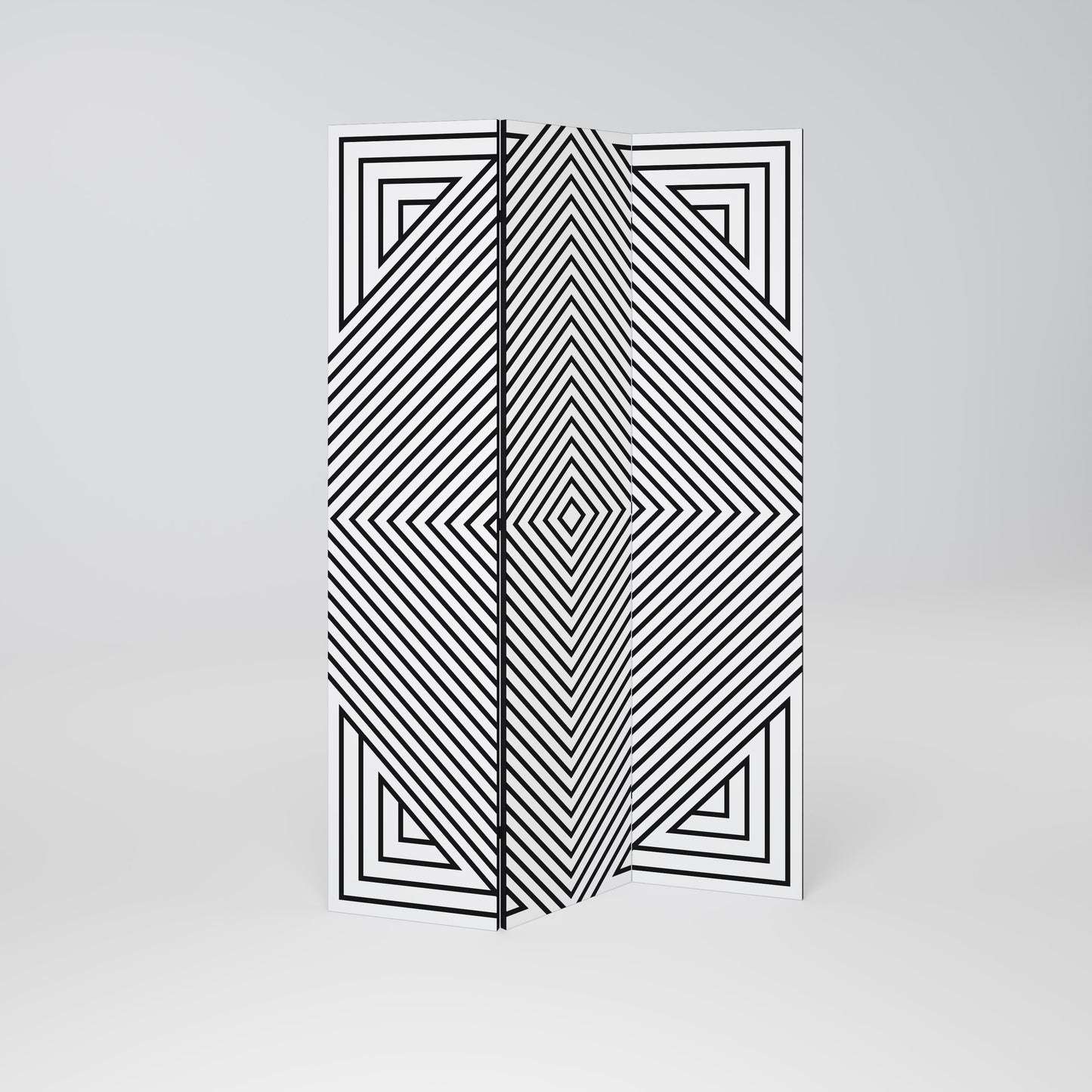 POLYGON ILLUSION Biombo de 3 paneles