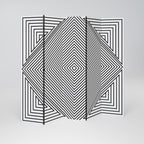 POLYGON ILLUSION Biombo Decorativo de 5 Paneles