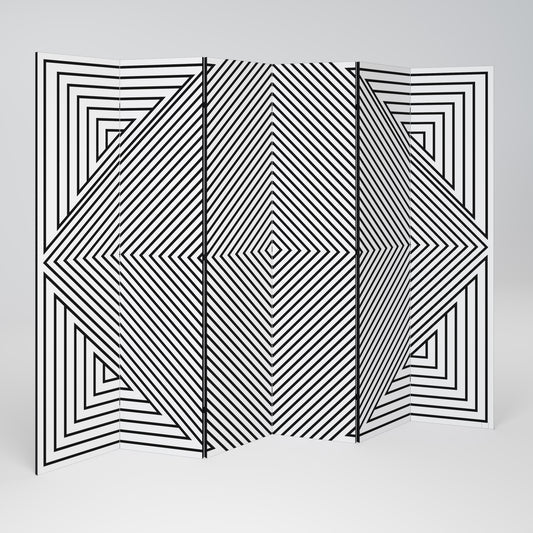 POLYGON ILLUSION Biombo de 6 paneles