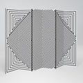 POLYGON ILLUSION Biombo Decorativo de 6 Paneles