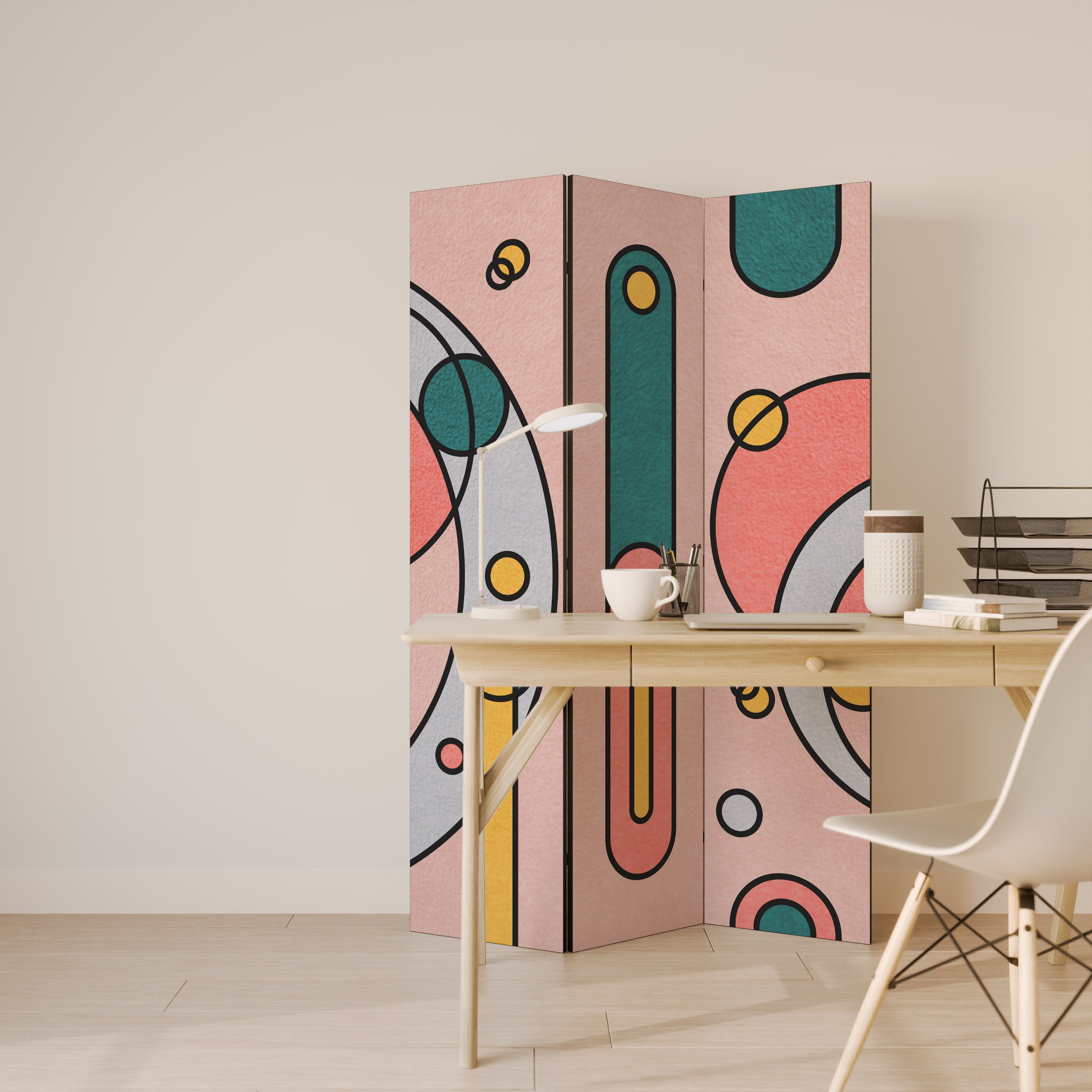 Biombo decorativo de 3 paneles GOSSAMER ECHOES