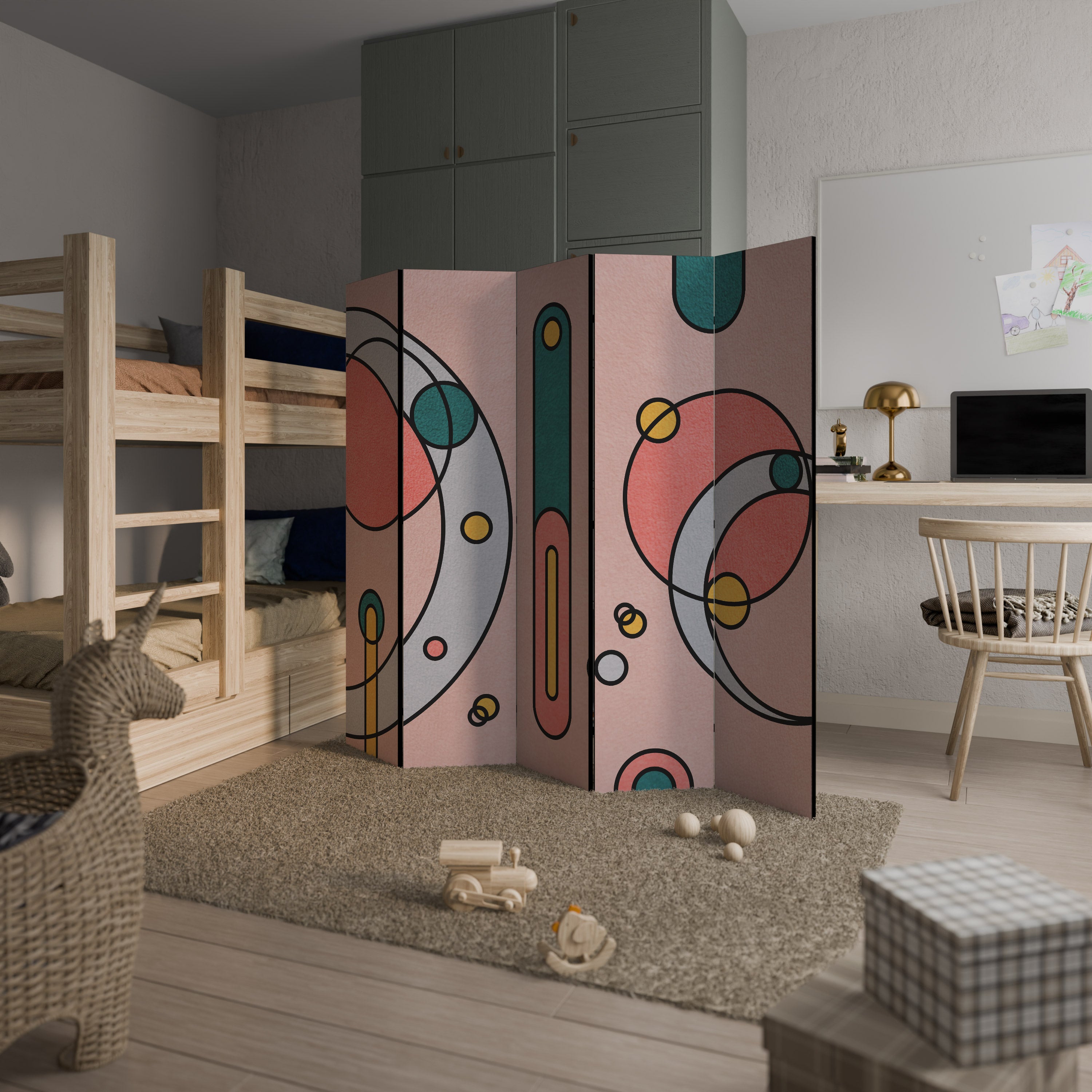 GOSSAMER ECHOES 5-Panel Room Divider