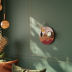 LUMINOUS SUNLIGHT Estante Ovalado Decorativo en Efecto Roble