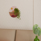 LUMINOUS SUNLIGHT Estante Ovalado Decorativo en Efecto Roble