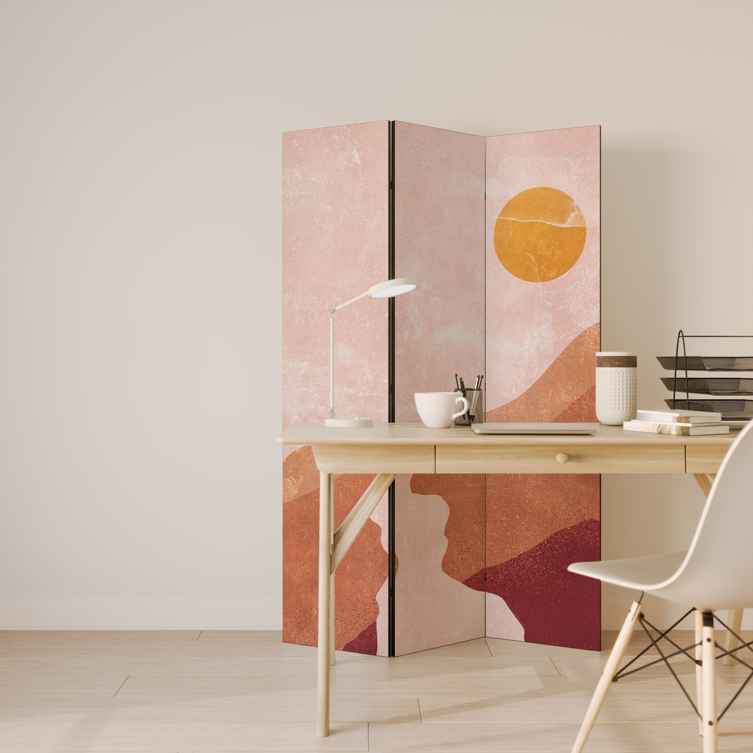 Biombo decorativo de 3 paneles LUMINOSO SOLAR