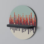 CHROMA CONTOURS Estante Ovalado Decorativo en Acabado Negro