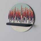 CHROMA CONTOURS Estante Redondo Decorativo en Acabado Negro