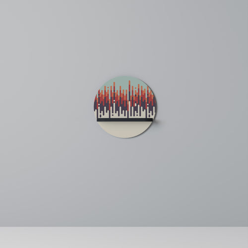 CHROMA CONTOURS Estante Redondo Decorativo en Acabado Negro