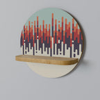 CHROMA CONTOURS Estante Redondo Decorativo en Efecto Roble