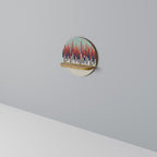 CHROMA CONTOURS Estante Redondo Decorativo en Efecto Roble