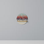 CHROMA CONTOURS Estante Redondo Decorativo en Efecto Roble