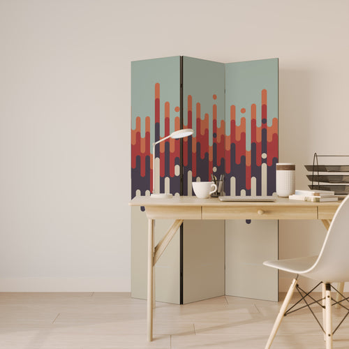 CHROMA CONTOURS Decorative 3-Panel Room Divider