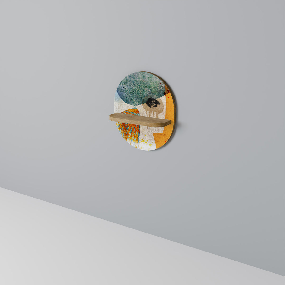 ABSTRACT FACES Art Shelf