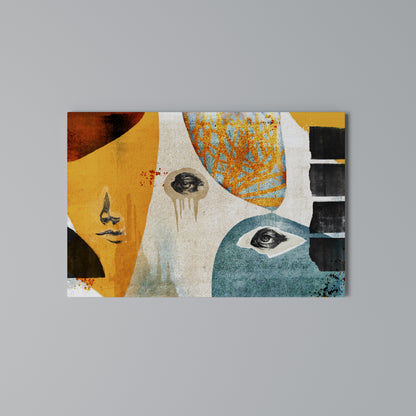 ABSTRACT FACES Cuadro en lienzo horizontal