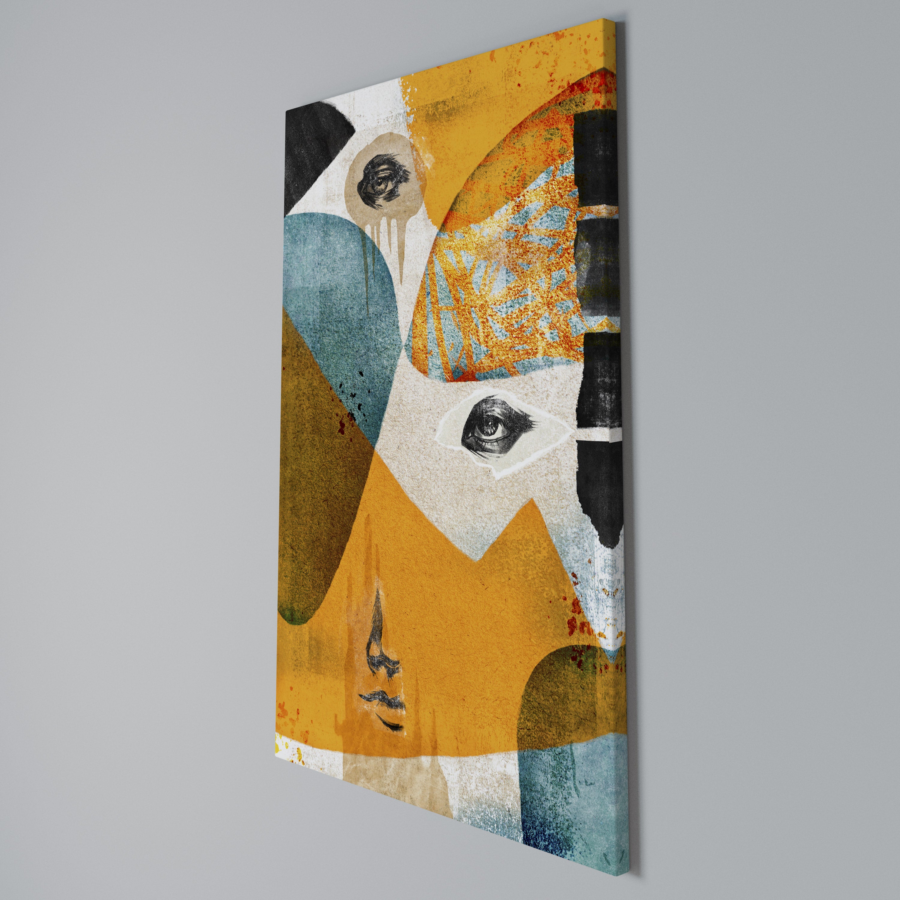 ABSTRACT FACES Cuadro en lienzo vertical