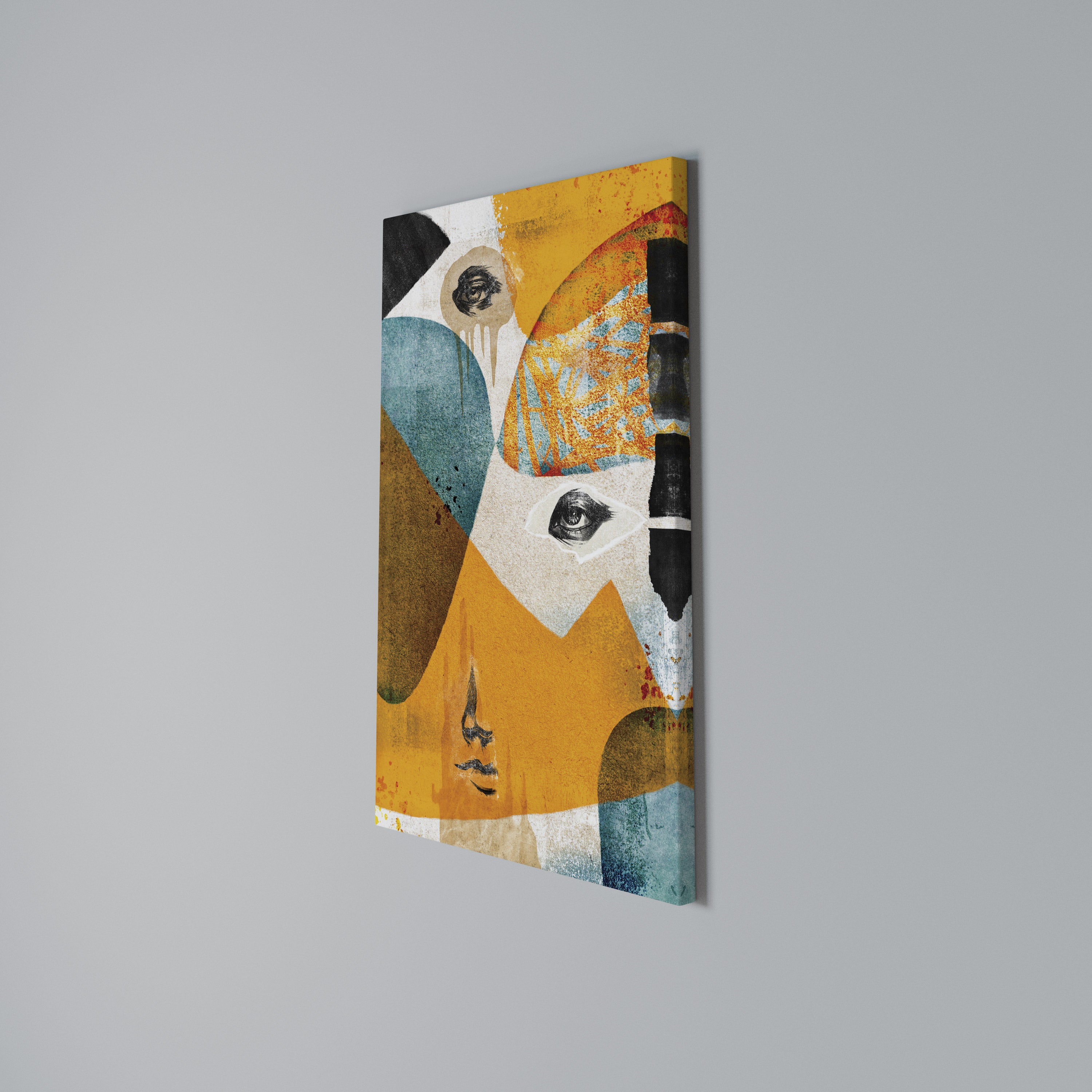 ABSTRACT FACES Cuadro en lienzo vertical