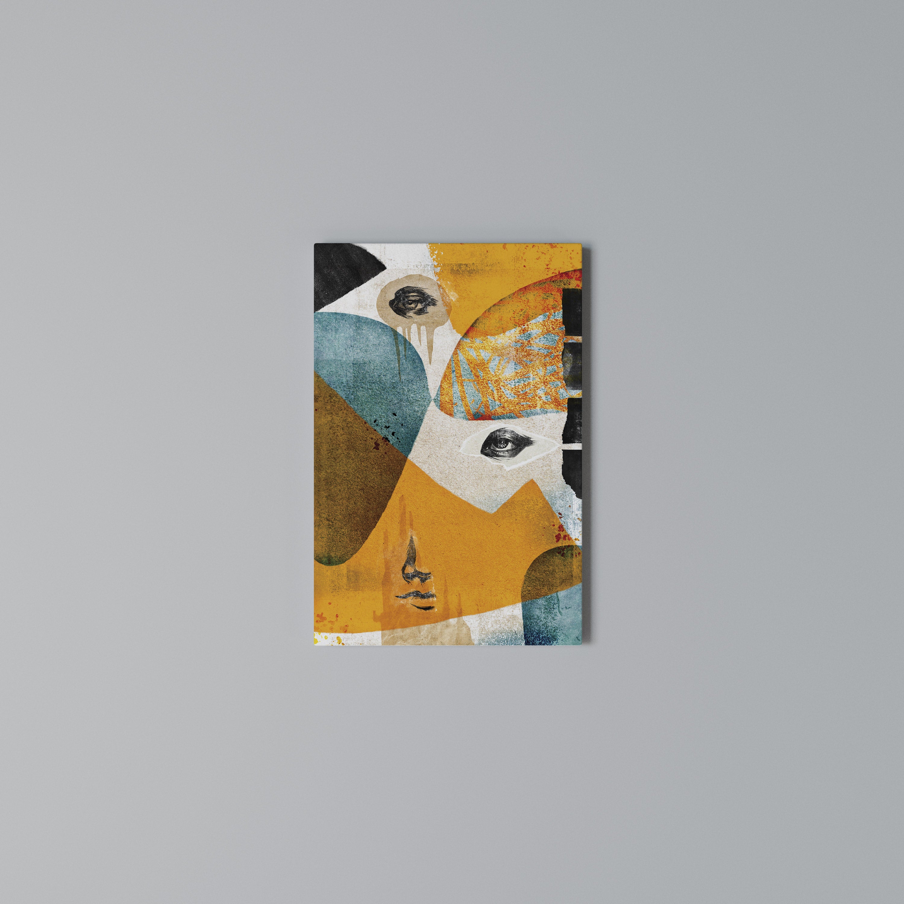 ABSTRACT FACES Cuadro en lienzo vertical