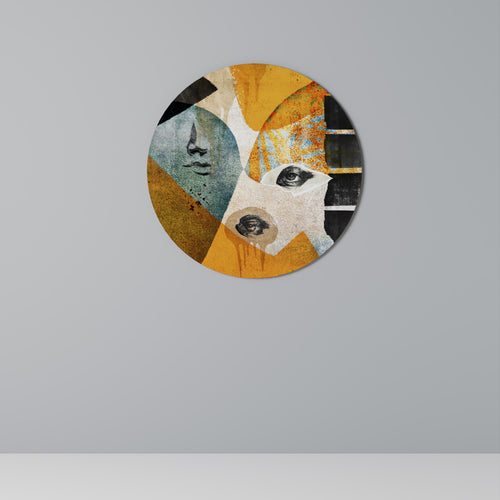 ABSTRACT FACES Round Wall Art