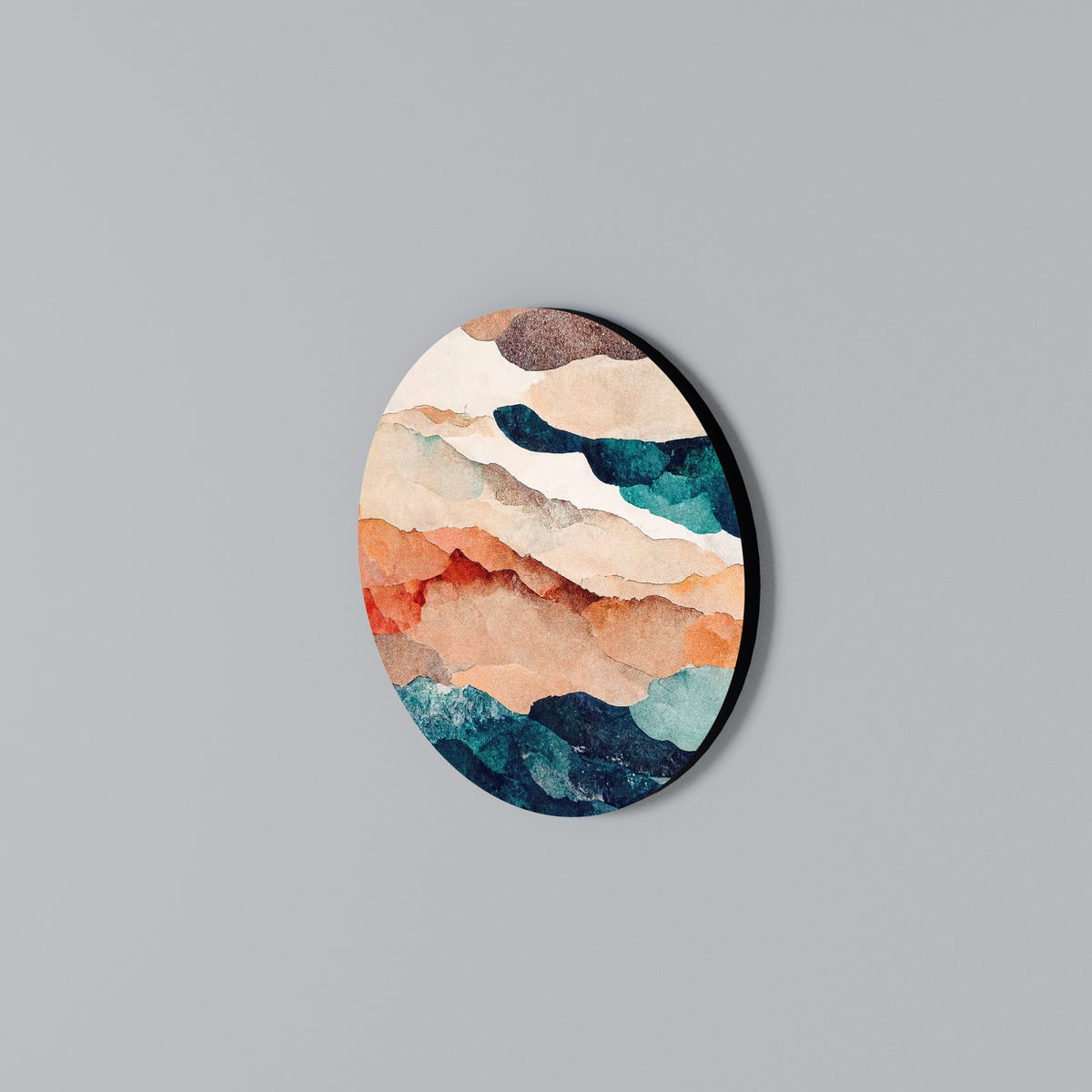 ABSTRACT LANDSCAPE Arte de pared redondo
