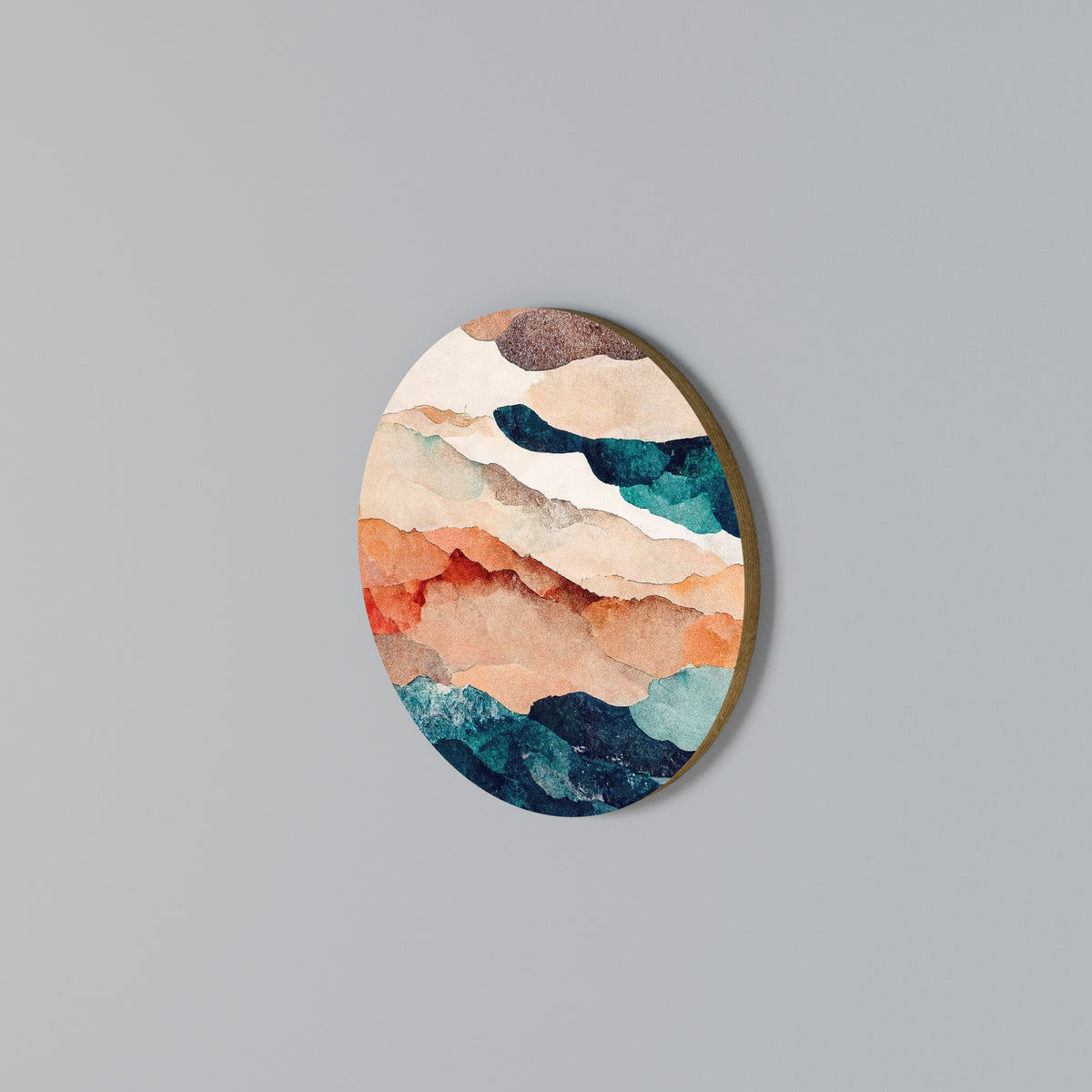 ABSTRACT LANDSCAPE Arte de pared redondo