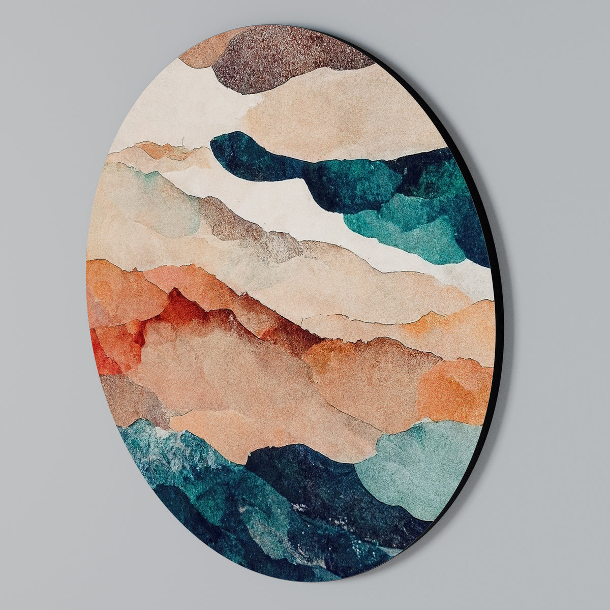 ABSTRACT LANDSCAPE Arte de pared redondo