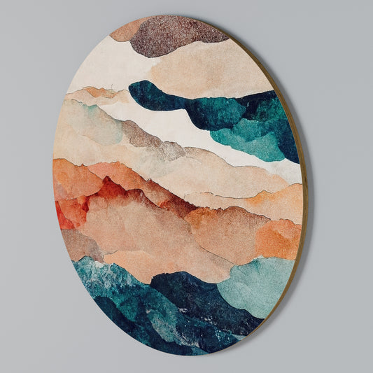 ABSTRACT LANDSCAPE Arte de pared redondo
