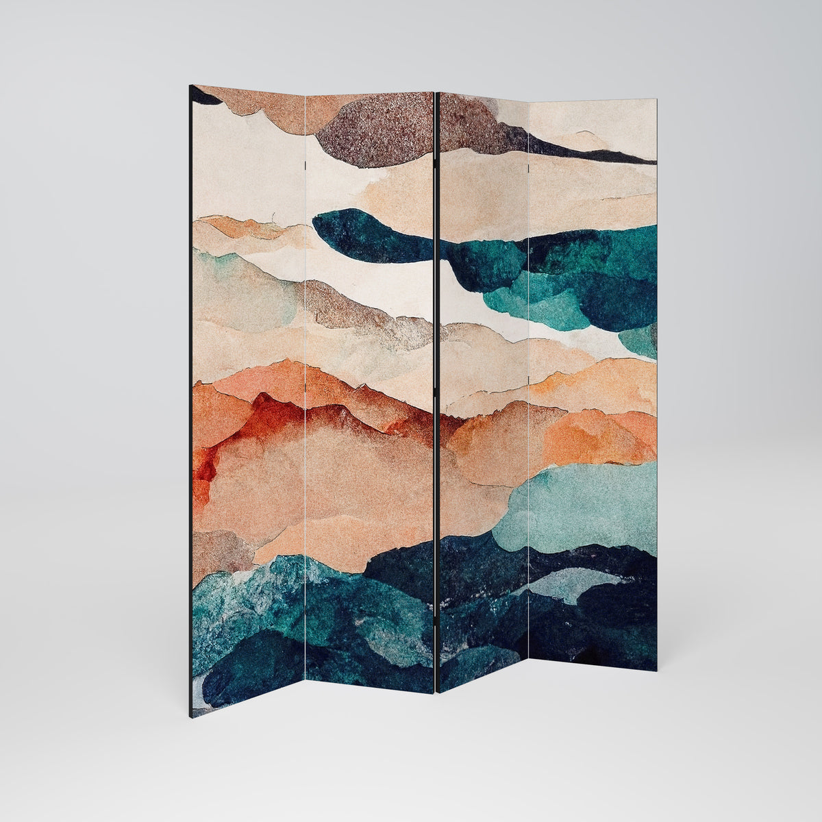 ABSTRACT LANDSCAPE Biombo de 4 paneles
