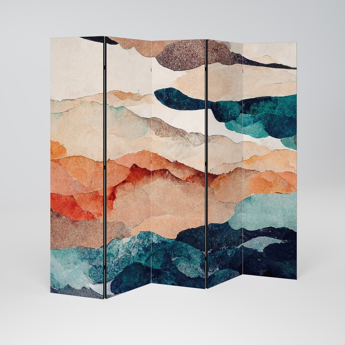 ABSTRACT LANDSCAPE Biombo de 5 paneles