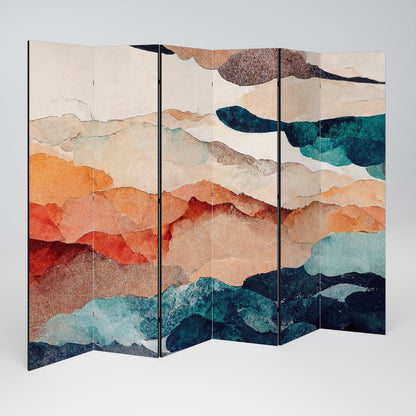 ABSTRACT LANDSCAPE Biombo de 6 paneles