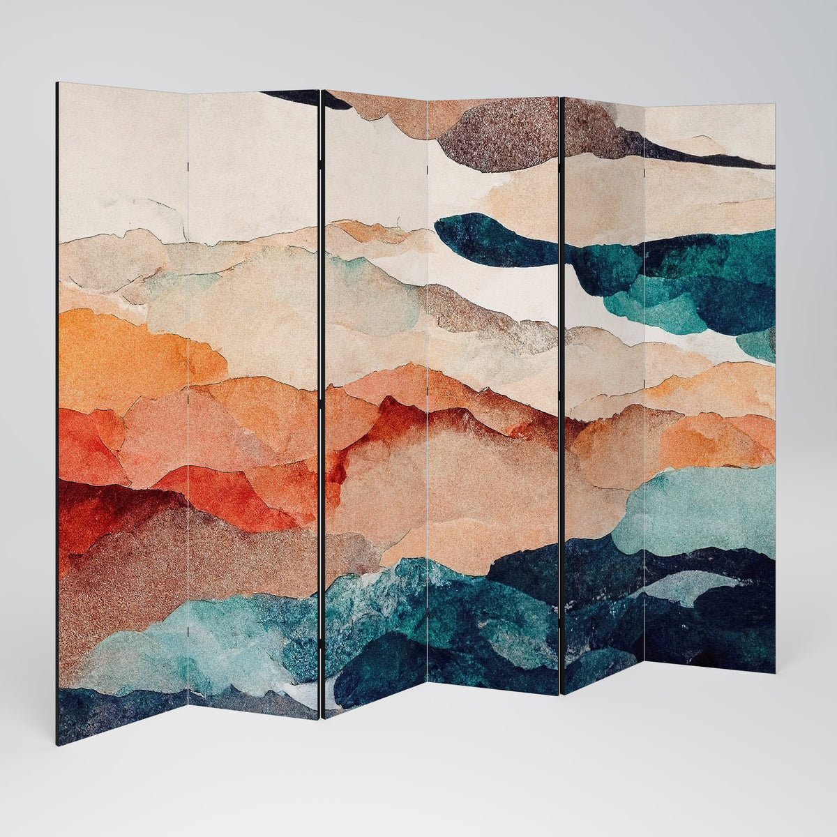 ABSTRACT LANDSCAPE Biombo de 6 paneles