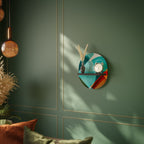 CIRCULAR RHAPSODY Estante Ovalado Decorativo en Acabado Negro