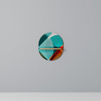 CIRCULAR RHAPSODY Estante Ovalado Decorativo en Efecto Roble