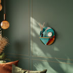 CIRCULAR RHAPSODY Estante Ovalado Decorativo en Efecto Roble