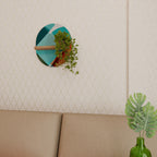 CIRCULAR RHAPSODY Estante Ovalado Decorativo en Efecto Roble